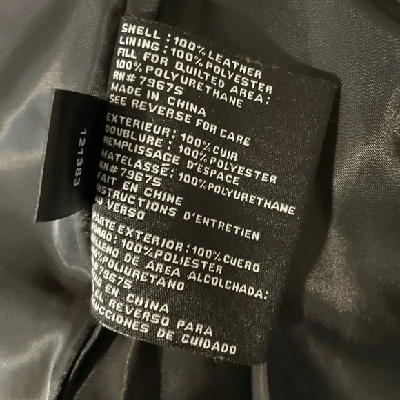 MICHAEL Michael Kors Women’s Black 100% Leather Moto Jacket Size Small - Picture 8 of 9